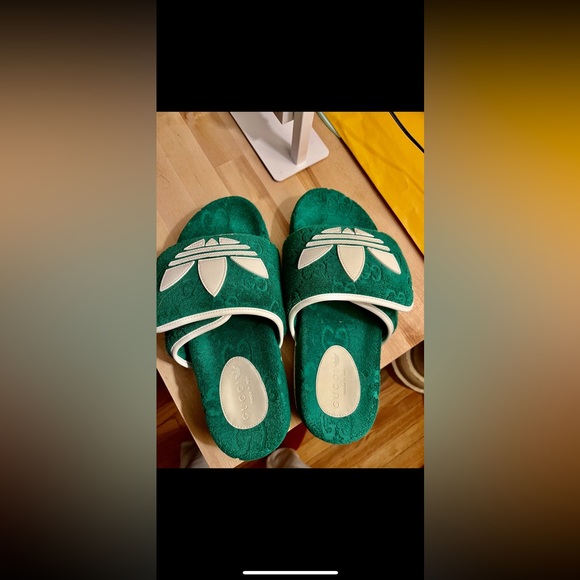 Adidas x Gucci Green Slides Size 7G - Picture 9 of 9